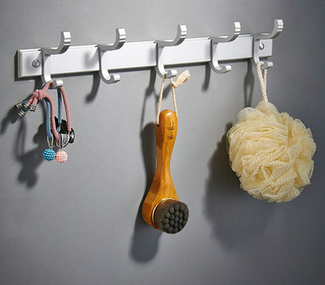 Heavy Duty Stainless Steel Bathroom Hooks , Wall Mounted Coat Hooks Multifunctional