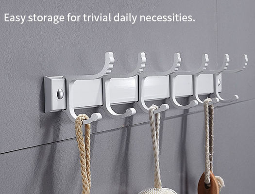 Heavy Duty Stainless Steel Bathroom Hooks , Wall Mounted Coat Hooks Multifunctional
