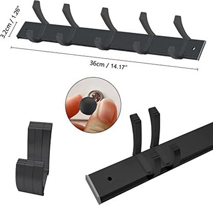 Heavy Duty Stainless Steel Robe Hooks Black Matte Color For Hanging Coat