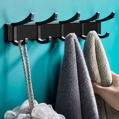 Heavy Duty Stainless Steel Robe Hooks Black Matte Color For Hanging Coat