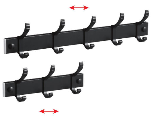 Heavy Duty Stainless Steel Robe Hooks Black Matte Color For Hanging Coat