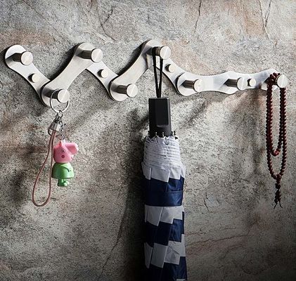 Expandable Foldable Stainless Steel Robe Hooks With Mirror Polishing Finish