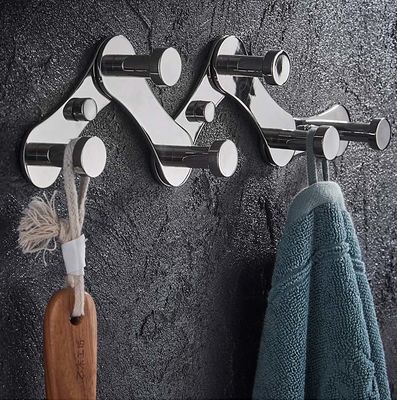 Expandable Foldable Stainless Steel Robe Hooks With Mirror Polishing Finish