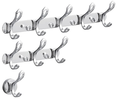 8 Inch Stainless Steel Robe Hooks Multifunctional For Jacket Bathrobe Scarf