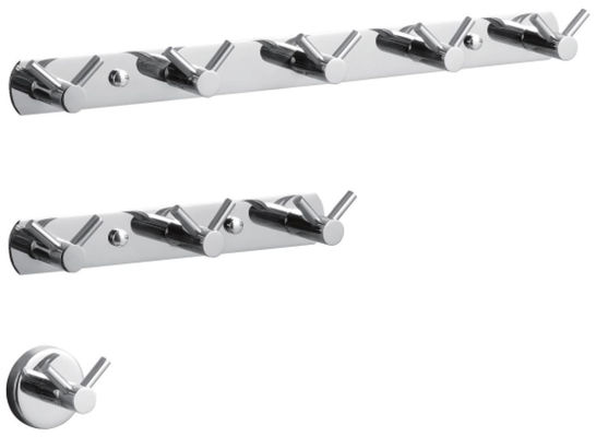 Multipurpose Stainless Steel Robe Hooks For Hanging Towels Coat Mirror Polishing Finish