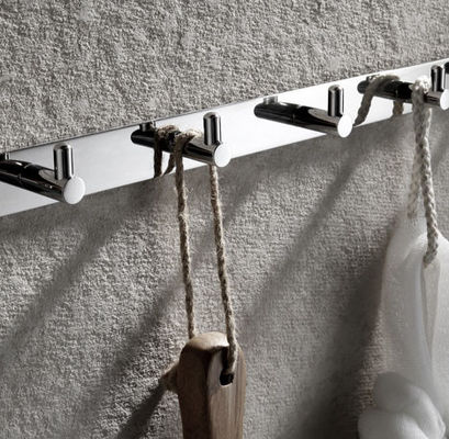 Durable Stainless Steel Towel Hook , Coat Hook Rail Wall Mounted For Foyer Hallway