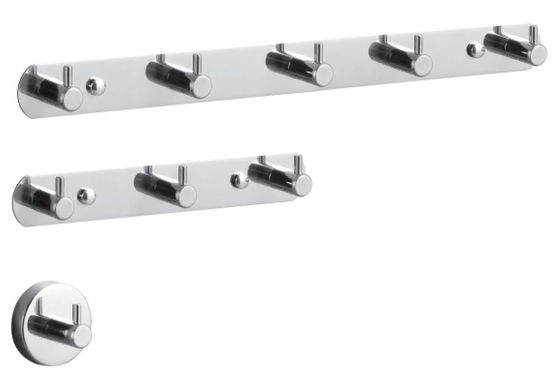 Durable Stainless Steel Towel Hook , Coat Hook Rail Wall Mounted For Foyer Hallway