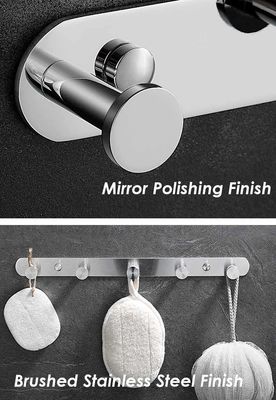 Wall Mounted Stainless Steel Robe Hooks With Mirror Polishing Finish