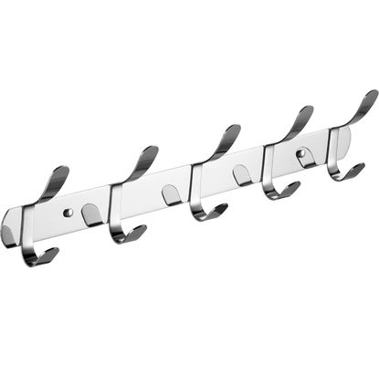 Wall Mount SS304 Stainless Steel Coat Rack With Polished Brushed Finish Waterproof