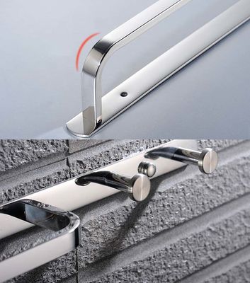 Mirror Polishing SUS304 Stainless Steel Towel Rack Holder 24 Inch For Kitchen Bathroom