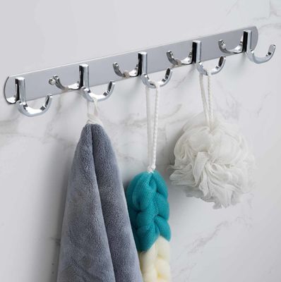 Chrome Plating Silver Stainless Steel Robe Hooks For Hanging Coats OEM