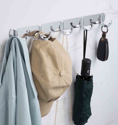 Chrome Plating Silver Stainless Steel Robe Hooks For Hanging Coats OEM
