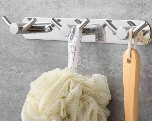 Wall Mounted Decorative Stainless Steel Hook Rack For Hanging Coats Backpack
