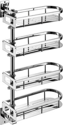 180 Degree Rotary Wall Mounted Kitchen Shelf Height Adjustable Multifunctional