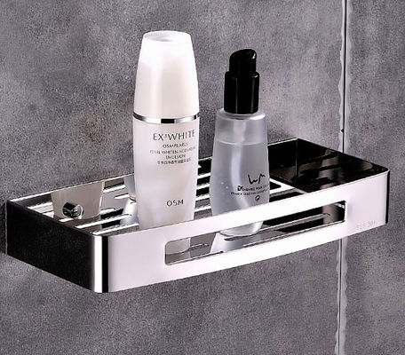 Mirror Polishing Silver Wall Mounted Bathroom Shelf SUS304 Stainless Steel Material