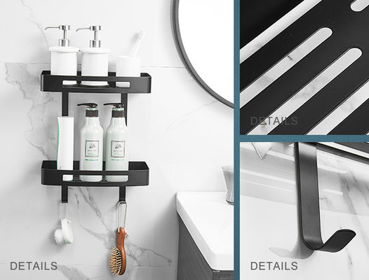 Matte Black Bathroom Shower Caddy , 304 Stainless Steel Shower Shampoo Holder