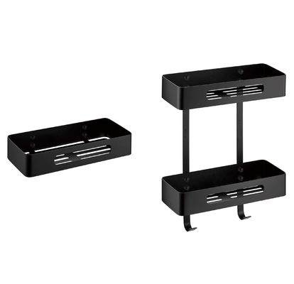 Matte Black Bathroom Shower Caddy , 304 Stainless Steel Shower Shampoo Holder