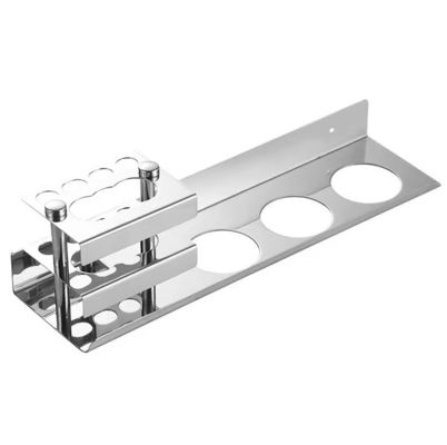 Multifunctional Wall Mounted Bathroom Shelf , Stainless Steel Toothbrush Holder OEM