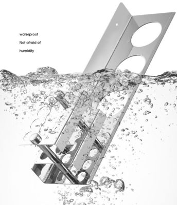 Multifunctional Wall Mounted Bathroom Shelf , Stainless Steel Toothbrush Holder OEM