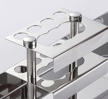 Multifunctional Wall Mounted Bathroom Shelf , Stainless Steel Toothbrush Holder OEM