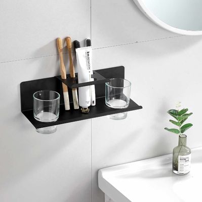 Stainless Steel Wall Mounted Bathroom Shelf Rustproof Waterproof For Toothbrush