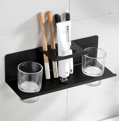 Stainless Steel Wall Mounted Bathroom Shelf Rustproof Waterproof For Toothbrush