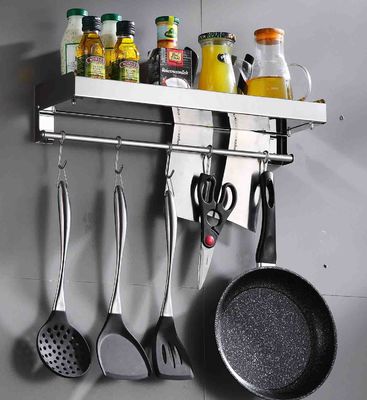 Stainless Steel Kitchen Utensil Rack , Over The Stove Spice Rack Multipurpose