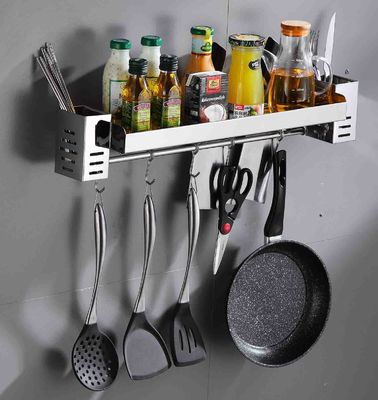 Stainless Steel Kitchen Utensil Rack , Over The Stove Spice Rack Multipurpose