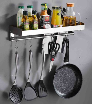 Stainless Steel Kitchen Utensil Rack , Over The Stove Spice Rack Multipurpose