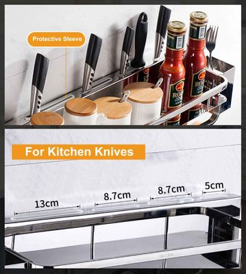 OEM ODM Wall Mounted Kitchen Shelf With Mirror Polished Stainless Steel 304 Material