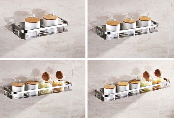 Mirror Polishing Stainless Steel Spice Rack Wall Mount For Kitchen Bathroom Balcony