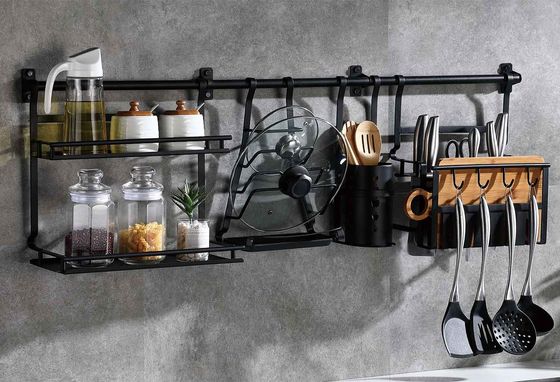 Multipurpose Wall Mounted Kitchen Shelf SUS304 Stainless Steel Material