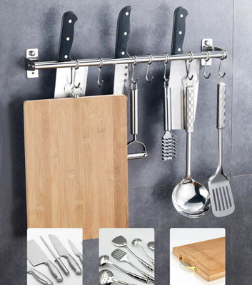 304 SS Kitchen Shelf , Wall Mounted Kitchen Rack Silver Mirror Polishing Color