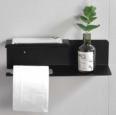 Rustproof Stainless Steel Toilet Paper Dispenser Matte Black Color For Bathroom Washroom