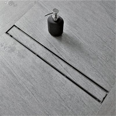 Matte Silver Shower Floor Drain Linear Rectangular Shape For Basement