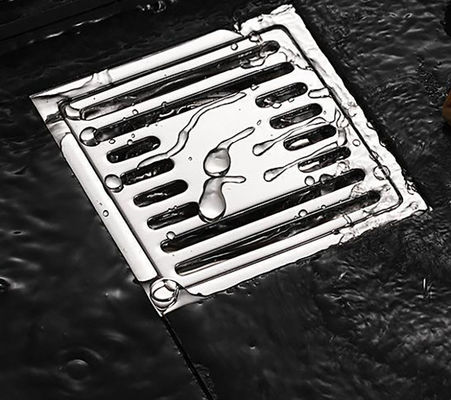 4 Inches Mirror Polished Silver Shower Floor Drain With Removable Filter Hair Sundries Cover