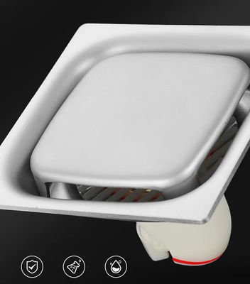 4 Inch Square Commercial Stainless Steel Floor Drains For Kitchen Bathroom Garage
