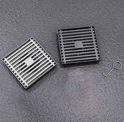 4 Inch Bathroom Floor Drain Stainless Steel With Matte Black Matte Grey Color