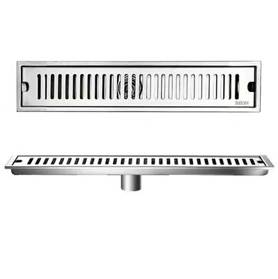 Linear Rectangular Shower Floor Drain With Brush Polishing Finish ODM
