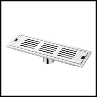 Brush Polishing Floor Drain SS 304 Linear Rectangular Shape For Bathrooms