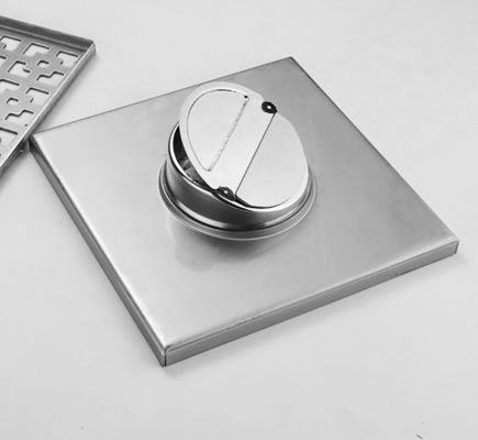 6" 7.9" 11.8" Stainless Steel Square Shower Drain With Brush Polishing Finish