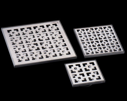 6" 7.9" 11.8" Stainless Steel Square Shower Drain With Brush Polishing Finish