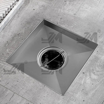 Square Shower Floor Drain Brushed 304 Stainless Steel Material