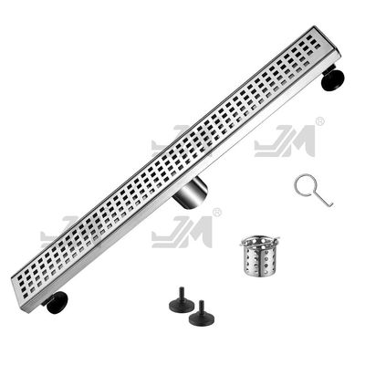 Linear 24 Inch Shower Drain , Square Floor Drain Brushed 304 Stainless Steel Material