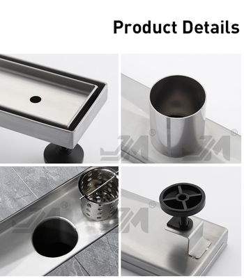 24 Inch Rectangle SS Shower Drain , Linear Floor Drain For Shower Bathrooms