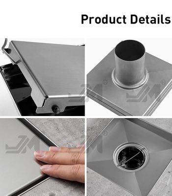 Flat Cover Shower Floor Drain SUS304 Material For Bathrooms Kitchens Garages