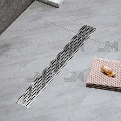 OEM Linear Shower Floor Drain With Hair Strainer Satin Polished Finish