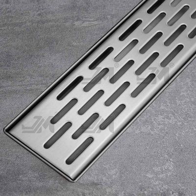 OEM Linear Shower Floor Drain With Hair Strainer Satin Polished Finish