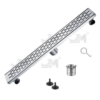 OEM Linear Shower Floor Drain With Hair Strainer Satin Polished Finish