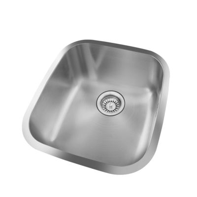 22 Gauge SUS304 Stainless Steel Kitchen Sink Single Bowl With Strainer Sewer Pipe